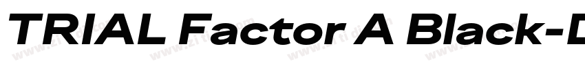 TRIAL Factor A Black字体转换